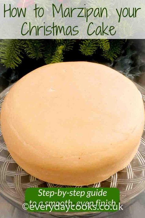 Step-by-step instructions for a traditional marzipan coating for a formal cake. This is an excellent base for royal icing or fondant icing #everydaycooks #marzipan #almondpaste Marzipan Icing, Fondant Christmas Cake, Almond Paste Recipes, Marzipan Recipe, Marzipan Cake, Christmas Treats For Gifts, Xmas Treats, Fruit Cakes, Christmas Food Gifts