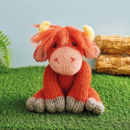 Highland Cow Toy Cow Knit Pattern Free, Knitted Cow Pattern Free, Highland Cow Knitting Pattern Free, Knit Frog Pattern Free, Knitted Chickens Free Pattern, Cow Knitting Pattern, Toy Knitting Patterns, Knitting Patterns Free Dog, Animal Knitting