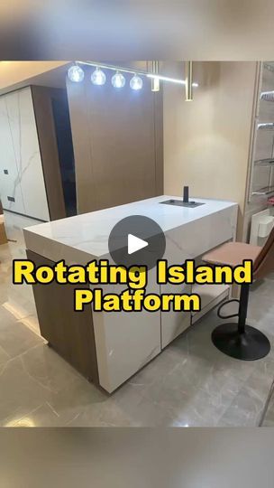 Rotating Kitchen Island, Kitchen Platform Ideas, Ad Home, Kitchen Wardrobe, Custom Kitchen Cabinets, Island Design, Kitchen Makeover, Cabinet Design, Home Repair