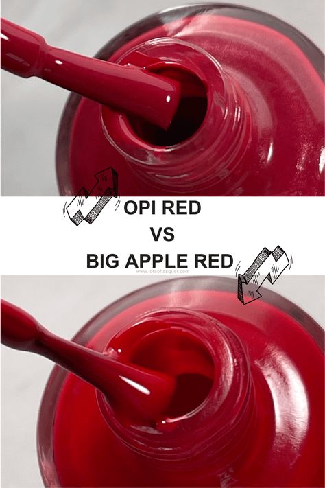 Opi Red Colors, Opi Red Gel Polish Colors, Best Red Nail Color, Classic Color Nails, Cool Toned Red Nails, Best Opi Red Gel Polish, Opi Red Nails, Best Red Nail Polish, Best Red Nail Polish For Fair Skin