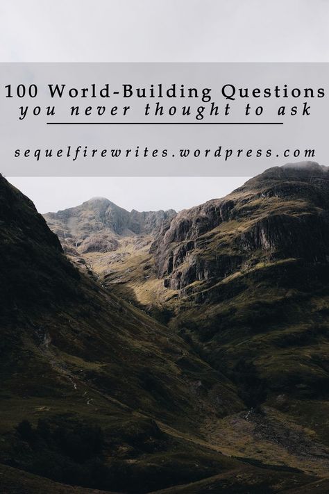 Have you found yourself lost in a bland, colourless world? Let this list of 100 world building questions be your map! World Building Questions, Worldbuilding Questions, Worldbuilding Tips, Writing Setting, Culture Building, Outlining A Novel, Writer Tips, Writing Fantasy, Writing Books