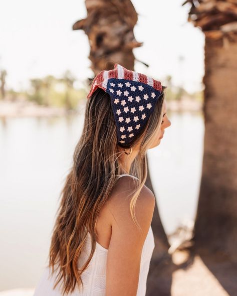 Did you know... There’s some adorably chic accessories in our new Americana Collection? They’re perfect to accessories your patriotic looks for those red, white and blue celebrations. Featured: ❤️ The American Flag Crochet Bandana 💙The USA Bow Trucker Hat ❤️ The Red White Blue Studded Patriotic Headband 💙 The Stripes Studded Patriotic Headband Would you style your red white and blue looks with a bandana or headband? . . . . . #redwhiteandblue #accessoriesoftheday #hairaccessory #headbands... American Flag Crochet, Patriotic Headband, New Americana, Crochet Bandana, Bandana Headband, Girl Stuff, Chic Accessories, Scarf Hairstyles, Red White And Blue