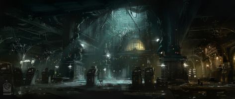 Casino Concept Art, Fantasy Casino, Dark Architecture, Fictional City, Dark Deco, Jason Todd Batman, Arkham Origins, Art Environment, Poison Ivy Batman