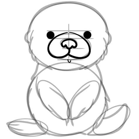 How to Draw an Otter - Learn to Sketch a River Friend Otter Sketch Easy, Simple Otter Drawing, Sea Otter Drawing Easy, How To Draw Otter, How To Draw An Otter, Easy Otter Drawing, Otter Drawing Sketches, Otter Drawing Simple, Cute Otter Art