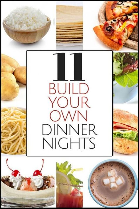 11 Ideas for Build-Your-Own Dinner Nights Pumpkin Recipes Healthy, Foods And Drinks, Summer Soiree, Easy Dinners, Family Meal, Dinners For Kids, Picky Eaters, Food App, Bars Recipes