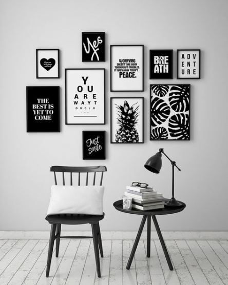 Hiasan Bilik Tidur, Idee Cricut, Wall Art Diy, Black And White Decor, Wall Frames, Black And White Wall Art, Skagen, Wall Gallery, White Decor