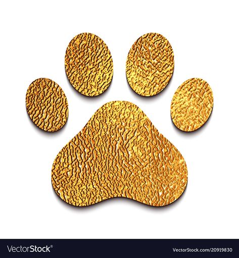 Golden animal paw print Royalty Free Vector Image Lion Paw, Eye Art, Yellow Background, Goldendoodle, Abstract Wallpaper, Transparent Png, 1 Million, Free Vector Images, Animal Print Rug