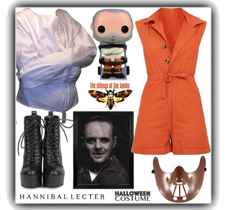 Hannibal Lecter Costume Female, Silence Of The Lambs Costume, Hannibal Lecter Costume, Lamb Costume, Silence Of The Lambs, Last Minute Costumes, Diy Fashion Clothing, Hannibal Lecter, Halloween Make