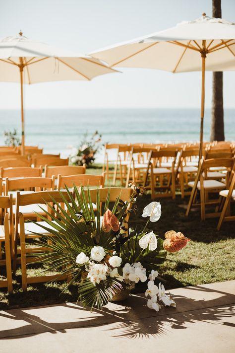 Scripps Seaside Forum, Luxury Event Design, Tropical Wedding Theme, Tropical Wedding Decor, Tropical Wedding Inspiration, Tropical Wedding Flowers, Kauai Wedding, Costa Rica Wedding, Event Producer