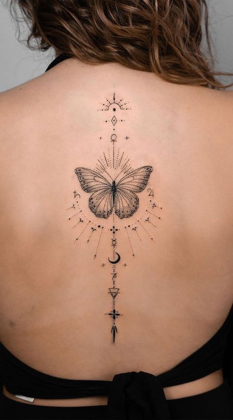 butterfly tattoo, meaningful tattoos, meaningful love tattoos, consistency symbol tattoo, tattoo ideas, meaningful tattoos, tattoo designs with meanings, tattoos with deep meaning for girl Tattoos With Deep Meaning, Floral Back Tattoos, Maching Tattoos, Small Chest Tattoos, Small Meaningful Tattoos, Spine Tattoos For Women, Shoulder Tattoos For Women, Tattoo Videos, Badass Tattoos