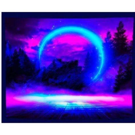 Forest And Galaxy Glow In The Dark Tapestry Measures 37.4 " X 28.7" Soft Polyester 100% Lightweight Glow In The Dark Photo One Daylight Photo Two Condition: New Https://Poshmark.Com/Closet/Rhodonitedesign Dark Tapestry, Nature Scape, Paint Board, Burlap Wall, Painting Gifts, Dark Photo, Flower Tapestry, Wool Tapestry, Tapestry Blanket