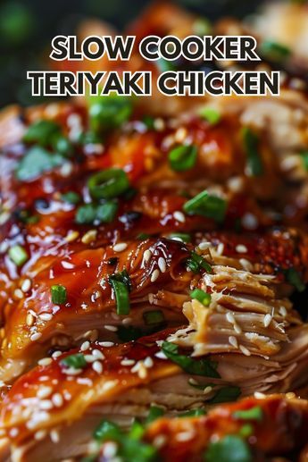 This Slow Cooker Teriyaki Chicken is flavorful, tender, and perfect for an easy weeknight dinner. Enjoy the delicious taste of homemade teriyaki sauce with minimal effort! Teriyaki Chicken Crock Pot, Slow Cooker Teriyaki Chicken, Teriyaki Recipe, Slow Cooker Teriyaki, Chicken Teriyaki Recipe, Slow Cooked Meals, Slow Cooker Dinner, Healthy Slow Cooker, Easy Slow Cooker Recipes