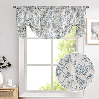 Small Curtain Rods, Farmhouse Valance, Farmhouse Kitchen Curtains, Valances For Living Room, Linen Valances, Tie Up Valance, Cafe Curtain Rods, Small Window Curtains, Farmhouse Windows