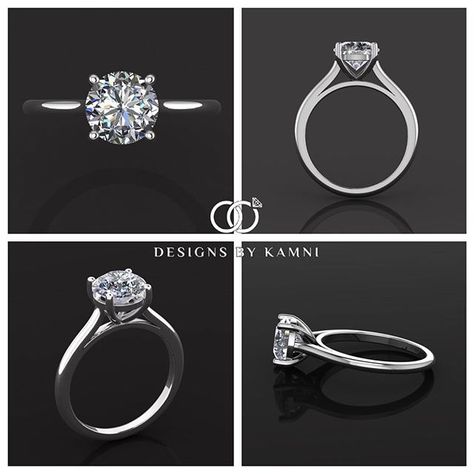 Kamni's Classic Solitaire Setting | Dainty, Delicate and Classy 💎 #yourdiamondgirl #daintydiamondjewelry #designsbykamni #trustyourjeweler Dainty Diamond Engagement Ring, Round Brilliant Diamond Ring, Engagement Ring Classic, Classic Diamond Engagement Ring, Engagement Ring Dainty, Prong Engagement Rings, Round Engagement, Round Solitaire Engagement Ring, Engagement Ring Inspiration