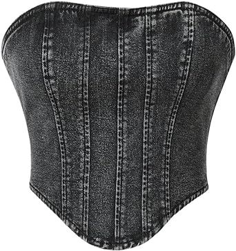 Denim Tube Top, Hanky Hem, Strapless Corset, Corset Crop Top, Kids Luggage, Luxury Store, Tube Top, Best Sellers, Beauty And Personal Care