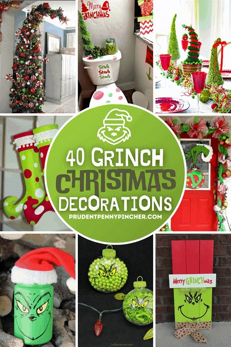 Diy Grinch Garland, Grinch Garland Diy, Grinch Christmas Ideas, Grinch Diy, Whoville Christmas Decorations, Grinchmas Party, Diy Grinch, Grinch Ideas, Grinch Decor