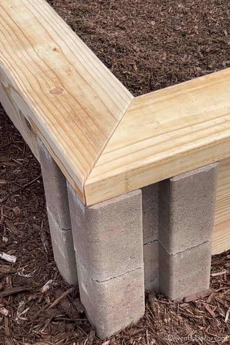 Inexpensive Raised Garden Beds, Beautiful Raised Garden Beds, Raised Garden Beds Diy Vegetables, Raised Flower Beds, Cinder Blocks, Building A Raised Garden, Diy Raised Garden, Raised Garden Beds Diy, Vertical Gardens