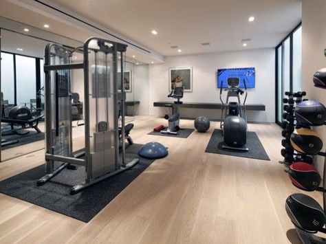 Natural Hardwood Home Design Ideas Home Gym Flooring Home Gym Design Luxury, Modern Home Gym, Luxury Home Gym, Home Gym Flooring, Home Gym Design Garage, Bedroom Inspirations Minimalist, Exercise Room, Gym Room At Home, Reformer Pilates