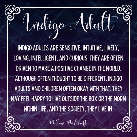 What is an indigo adult? Willow Witchcraft Indigo Aura Meaning, Arctic Fox Ritual And Purple Af, Empath Witch, Indigo Children Traits, Indigo Gabbro Crystal Meaning, 5d Consciousness, Spiritual Signs, Spiritual Witch, Indigo Child