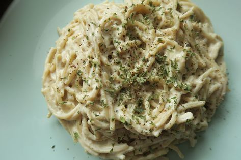 Tofu Alfredo Sauce, Tofu Alfredo, Vegan Entree Recipes, Vegan Alfredo Sauce, Vegan Alfredo, Veggie Broth, Vegan Tofu, Firm Tofu, Vegan Entree