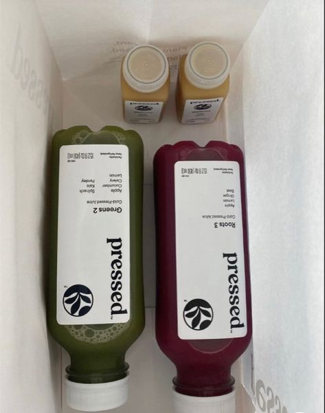 shop juices here😚 Pressed Juicery Aesthetic, Cold Pressed Juice Bar, 2024 Manifesting, Pressed Juicery, Ginger Roots, Acai Bowls, Plant Based Snacks, Food Cafe, Smoothie Cleanse