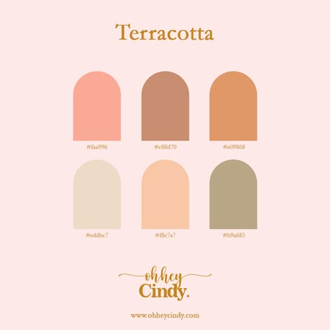 Oh Hey Cindy - Terracotta Color Palette Rgb Palette, Summer To Autumn, Pantone Colour Palettes, Autumn Color Palette, Hex Color Palette, Hex Color, Color Schemes Colour Palettes, Color Pallete, Palette Design