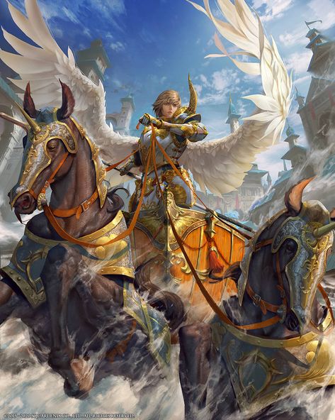 Mobius FINAL FANTASY - Pelops by yuchenghong on DeviantArt Mobius Final Fantasy, Illustration Fantasy, Guild Wars, Final Fantasy Art, Angels And Demons, Illustration Girl, God Illustrations, Angel Art, Fantasy Illustration