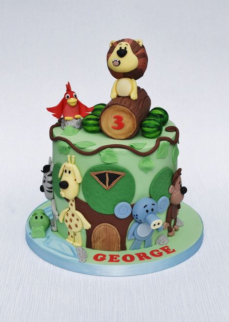 Raa Raa The Noisy Lion Cake, Raa Raa The Noisy Lion, Lion Cake, Girls Birthday Cakes, Animal Birthday Cakes, Book Cake, Cake Kids, Twins Birthday, Baby Birthday Cakes