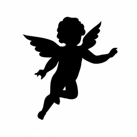 Angel Silhouette, Fairy Silhouette, Christmas Window Display, Silhouette Christmas, Silhouette Stencil, Silhouette Portrait, Scroll Saw Patterns, Fairy Angel, Black N White Images