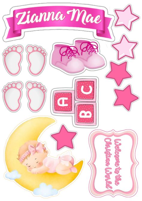 Pink Cake Topper Printable, Christening Cake Topper Printable, Baptismal Cake Topper Printable, Christening Topper Printable, Pink Baptism Cake, Happy Christening Cake Topper Printable, Christening Cake Toppers Boy Printable, Baby Girl Cake Topper Printable, Christening Cake Toppers