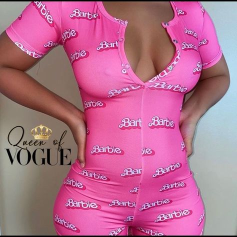 Intimates & Sleepwear | Barbie Onesie | Poshmark Cute Sleepwear, Summer Pajamas, Cute Pajamas, Cute Comfy Outfits, Long Jumpsuits, One Piece Bodysuit, Short Jumpsuit, Teenage Fashion Outfits, Up Girl