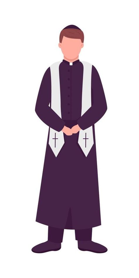 Priest Illustration, Priest Drawing, Priest Art, Father Brown, Lion Pictures, Vector Character, Color Vector, Flat Color, Free Illustrations