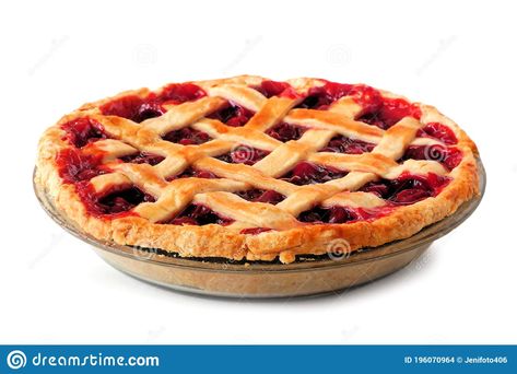 Photo about Homemade cherry pie with lattice pastry isolated on a white background. Side view. Image of bakery, pastry, sugar - 196070964 Pie Side View, Pie Baking Contest, Lattice Pastry, Pie Eating Contest, Homemade Cherry Pies, Baking Contest, Cherry Pie Recipe, Cooking Contest, Pie Day