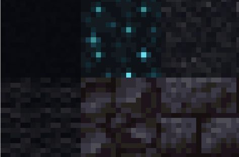 Minecraft Black Gradient, Minecraft Dark Block Palette, Dark Block Pallet Minecraft, Minecraft Dark Aesthetic, Sculk Minecraft Builds, Dark Minecraft Palette, Minecraft Dark Oak Palette, Skulk Minecraft, Deepslate Pallete Minecraft