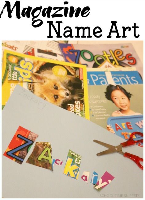 Your child will love creating a one-of-a-kind Name Collage using magazine… Letter Matching Preschool, Math Alphabet, Name Collage, Preschool Names, Magazine Clippings, Fine Motor Activities For Kids, Fall Preschool Activities, Name Crafts, Name Activities