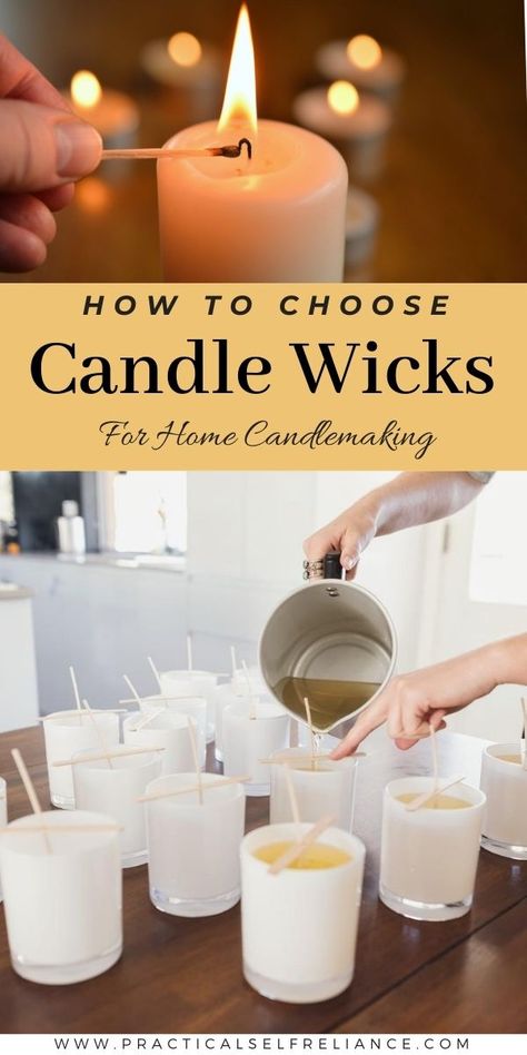 Candle Wick Diy, Candle Wicks, How To Make Wicks For Candles, How To Make Homemade Candles, Start Candle Business, How To Make A Wick For A Candle, How To Make Candles For Beginners, Candle Wick, Different Types Of Candle Wicks