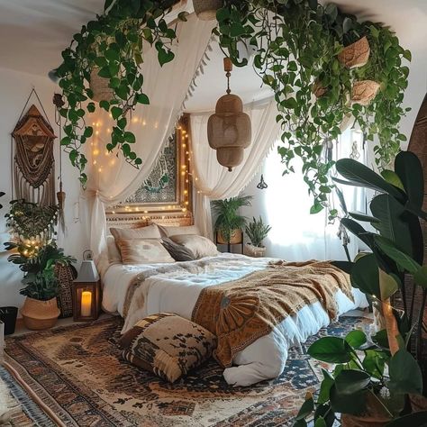 Bohemian Style Decor Bedroom, Indian Balcony, Bohemian Style Decor, Dream Bedroom Inspiration, Boho Style Bedroom, Plant Mama, Small Balcony Ideas, Redecorate Bedroom, Cozy Room Decor