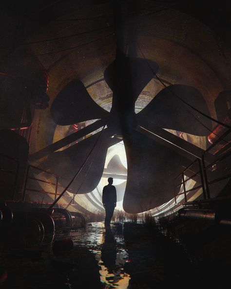 ArtStation - Industry V2, Max Hay Dystopian Art, Industrial Fan, Cyberpunk City, Parc D'attraction, Fantasy Places, Fantasy Concept Art, Cinematic Photography, Environment Concept Art, By Max