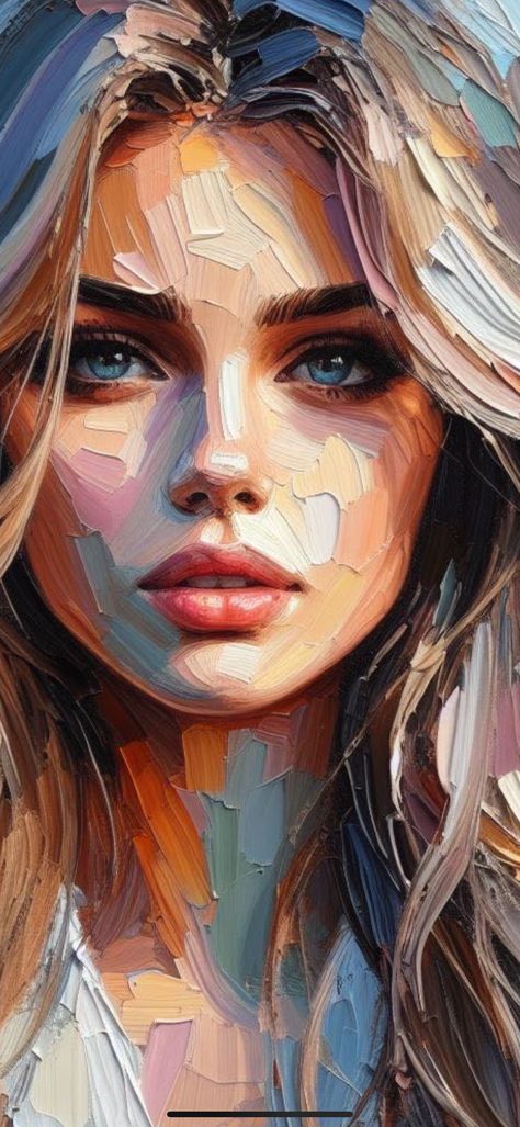 Portrait Art Painting, Portrait Painting Tutorial, Abstract Portrait Painting, Abstract Face Art, Portraiture Drawing, Abstract Faces, Abstract Portrait, Portrait Artist, Face Art