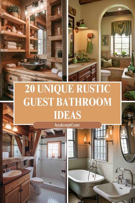 In this article, we’ll explore Rustic Guest Bathroom Ideas that blend style and functionality, showcasing how you can create a beautiful Rustic Bathrooms Ideas Farmhouse, Rustic Guest Bathroom, Cabin Bathroom Ideas Rustic, Nature Bathroom Ideas, Rustic Bathrooms Ideas, Rustic Small Bathroom Ideas, Guest Bathroom Ideas, Rustic Bathroom Ideas, Rustic Farmhouse Bathroom