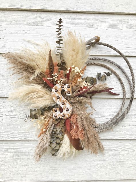 Rope Wreath Western Ranch Gift Decor Rustic Ranch Wall Art Custom Farmhouse Wall Decor Gift for Her Lasso Wreath Western Cowboy Decor - Etsy Rope Wreath Western, Lasso Wreath, Western Wreaths, Ranch Gifts, Western Farmhouse, Rope Wreath, Western Living Room, Western Wall Decor, Cowboy Decor