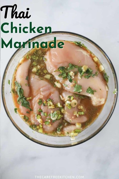 Thai Chicken Marinade, Simple Peanut Sauce, Spicy Chicken Marinades, Chicken Breast Marinade, Asian Marinade, Healthy Thai Recipes, Grilled Chicken Marinade, Bbq Chicken Breast, Chicken Marinade Recipes