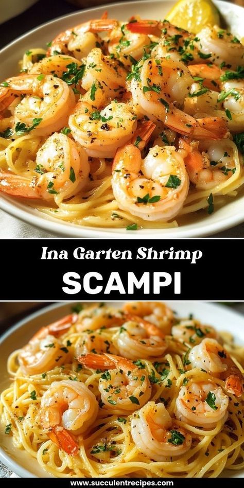 Savor the flavors of Ina Garten’s Classic Shrimp Scampi! This simple yet delicious dish features tender shrimp, garlic, lemon, and a hint of white wine for a restaurant-quality meal at home. Shrimp Scampi Recipe Healthy, Ina Garten Shrimp Scampi, Ina Garten Shrimp, Classic Shrimp Scampi Recipe, Classic Shrimp Scampi, Shrimp Scampi Pasta Recipes, Shrimp Scampi Linguine, Easy Shrimp Scampi Recipe, Italian Shrimp Recipes