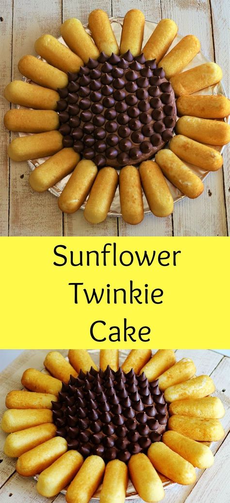 Sunflower Desserts Treats, Sunflower Birthday Party Decoration, Diy Sunflower Decor, Sunflower Party Decor, Twinkie Desserts, Sunflower Birthday Party, Sunflower Birthday Cakes, Sunflower Decorations, Sunflower Ideas