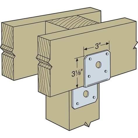 Simpson Strong-Tie 2-in x 4-in 14-Gauge Triple Zinc Deck Tie in the Joist Hangers department at Lowes.com Freestanding Deck, Garden Design Pictures, Outdoor Living Deck, Laying Decking, Deck Framing, Deck Pictures, Wood Storage Sheds, Joist Hangers, Deck With Pergola