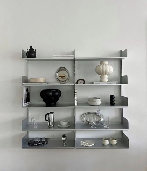 // note to shelf — from @rocket_spaces Aluminum Shelves, Aluminum Sheets, Bookshelf Design, Burning Questions, Deco Retro, Empty Room, Steel Shelf, Decorating Coffee Tables, A Quote