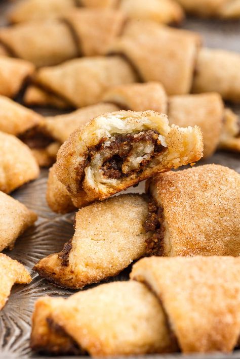 Butterhorns Recipe, Rugelach Cookies, Rugelach Recipe, Gluten Free Cookie Recipes, Holiday Cookie Recipes, Jewish Recipes, Gluten Free Cookies, Cinnamon Sugar, Gluten Free Baking