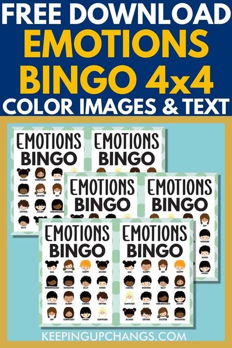 Bingo at the chumash casino Bingo Pictures, Preschool Board Games, Teaching Emotions, Free Printable Bingo Cards, Bingo Online, Free Bingo Cards, Social Skills Lessons, Bingo For Kids, Emotions Activities