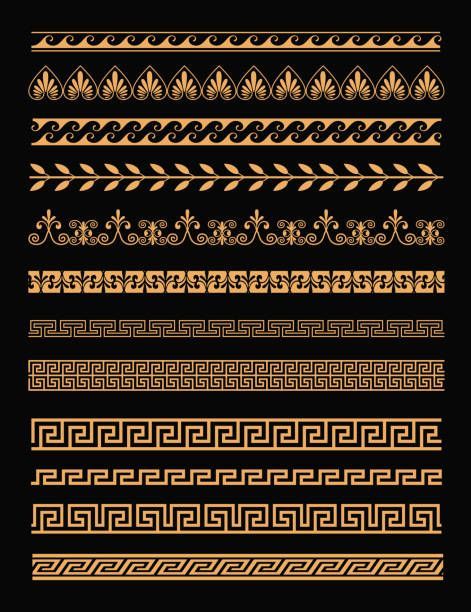 Greek Pattern, Buch Design, Ancient Greek Art, Greek Pottery, Greek Design, Greek Tattoos, Greek Mythology Art, Digital Borders Design, Greek Style