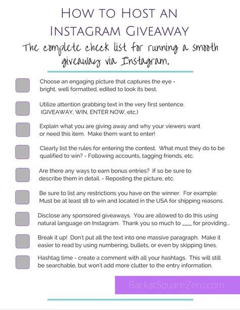 How to Host an Instagram Giveaway Checklist How To Do A Giveaway On Instagram, Salon Giveaway Ideas, Hairstylist Marketing, Monat Business, Giveaway Rules, Giveaway Ideas, Instagram Challenge, Work Success, 2 Friends